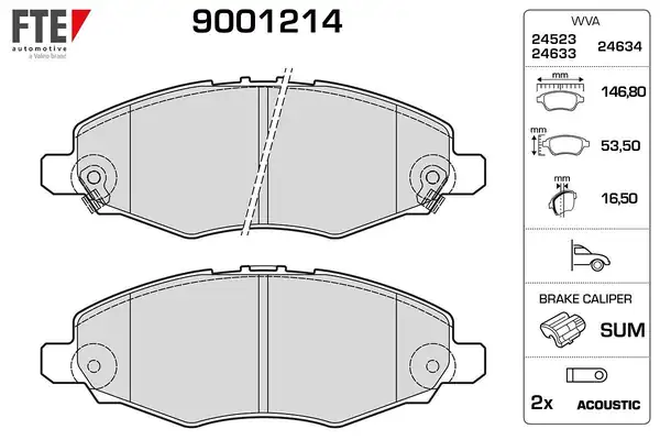 FTE 9001214 | Ön Fren Balatası Hilux Pıckup 2 5 D4d 01 Hilux Pıckup 2 5 07