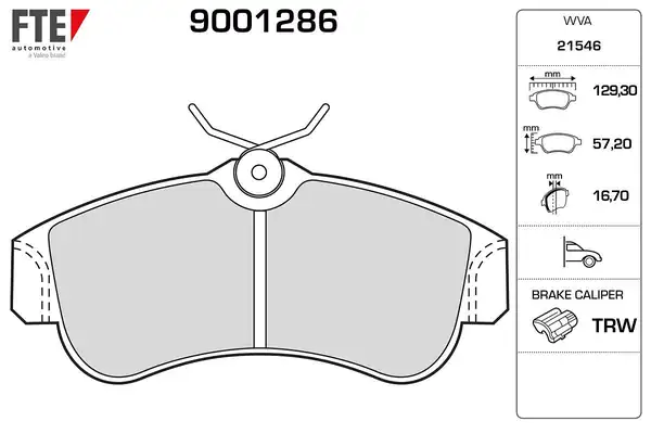 FTE 9001286 | Ön Fren Balatası Oval Tip Nissan Primera 1 6 P11 96 02 Almera II 1 5 00