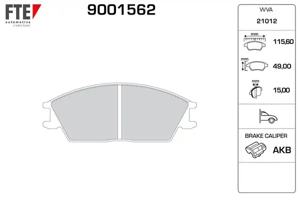 FTE 9001562 | Ön Fren Balatası Hyundai Accent 1995 2005 Getz 2002 Excel 1990 1994