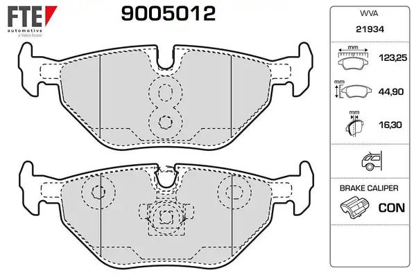 FTE 9005012 | Arka Fren Balatası Bmw E46 E36 E85 ABS li 973922