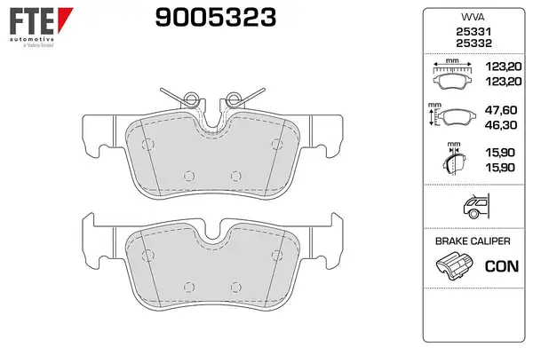 FTE 9005323 | Fren Balatası Arka Bmw F45 F48 F39 Mini F60 F54 14