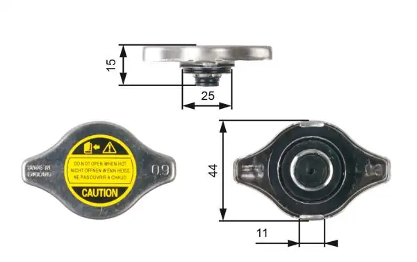 GATES RC127 | Radyatör Kapağı Toyota Avensis Corolla E10 E11 T22 T25 93-08