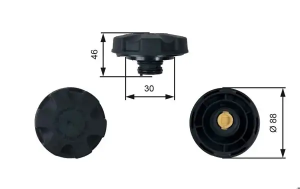 GATES RC248 | Genleşme Kavanoz Kapağı 04-5-Seri (E60-E61-F10-F11) 7-Seri (F01-F02-F03-F04) X5 (E70) X6 (E71-E72)