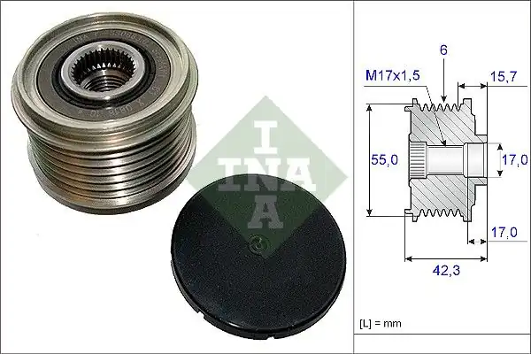 İna 535015410 Renault Megane Laguna III Clio IV Fluence Dacia Duster Nissan Juke 1 5 dCi K9k Alternatör Kasnağı