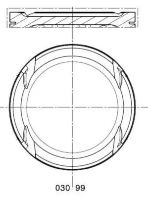 MAHLE 0309902 | Motor Piston Segman 76 50mm 0 50 VW Golf IV Bora Leon Toledo II 1 6 16v BCB AZD Aus Atn