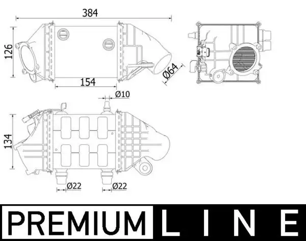 MAHLE CI226000P | Bmw F06 F10 F12 F13 M5 M6 Turbo Radyatörü 17517843119