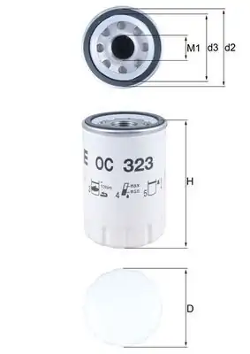 MAHLE OC323 | Yağ Filtresi Jaguar S-Type II (X200) 4.0 V8 99 -
