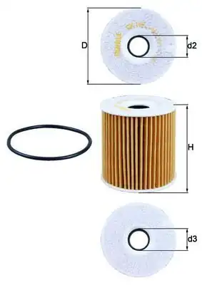 MAHLE OX149D | Yağ Filtresi Volvo C70/S40/V40/S60/S70/S80/V70/XC70/XC90 97-05
