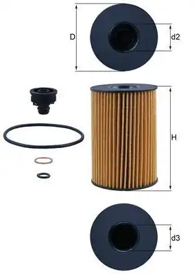 MAHLE OX353-7D | Yağ Filtresi BMW N63/N74 5-Seri/7-Seri/X5 E70/X6 E71-E72