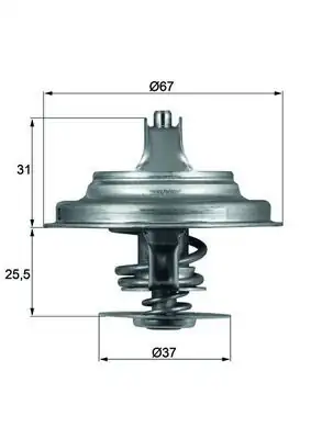 MAHLE TX2587D | Termostat Passat Crafter 30-35 Lt28-35 II Transporter IV