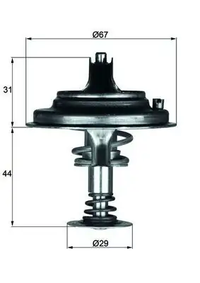 MAHLE TX2680D1 | Termostat 80C Mercedes W124/W126/W140 E420/E500 380/420/500 SE