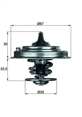 MAHLE TX3071D | Termostat-87C VW Passat A4 A6 Superb 97-08 2.5 TDI AFB/AKN/AKE
