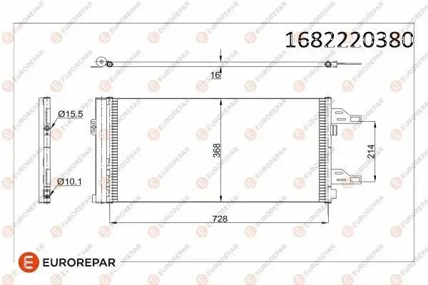 MOPAR Psa 1682220380 Erp Klima Radyatörü Citroen Jumper Peugeot Boxer Fiat Ducato