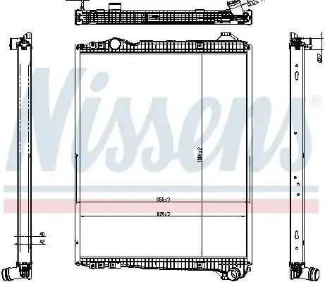 NISSENS 606323 | Motor Su Radyatörü Çerçeveli Scania R 16 Cg Cr