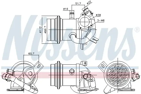 NISSENS 989424 | Egr Soğutucu Komple VW Audi Seat Skoda A1 Polo Ibiza Toledo Fabia 1 4 TDI CUSB Cuta