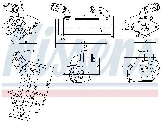 NISSENS 989474 | Egr Radyatörü Sol R Rover Sport Vogue 3 6
