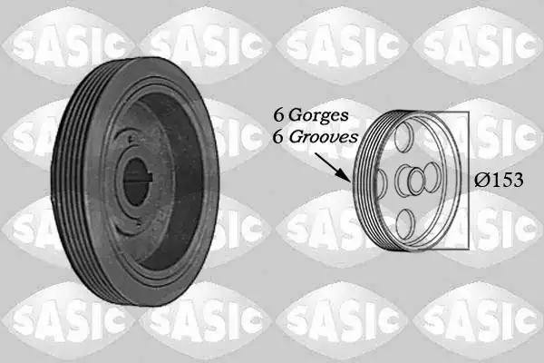 SASIC 5150G30 | Krank Kasnağı Partner Berlingo 1 9d Xud9