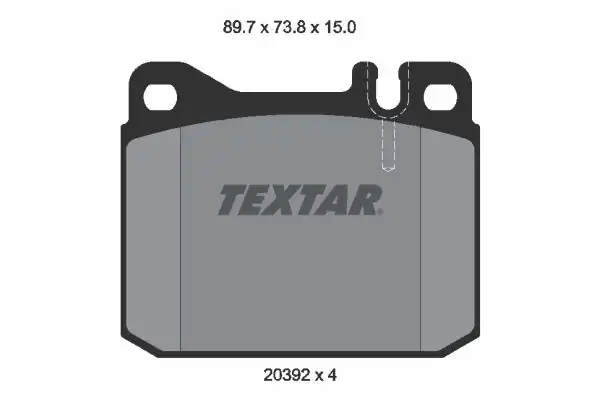 TEXTAR 2039204 | Fren Balatası Mercedes 123 1976 84 Ön
