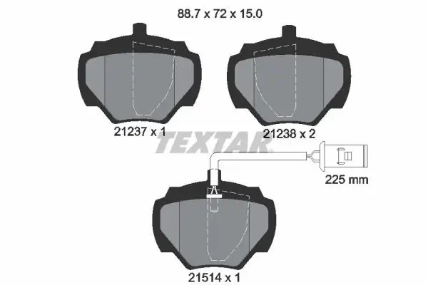 TEXTAR 2123701 | Fren Balatası L Rover Defender Arka