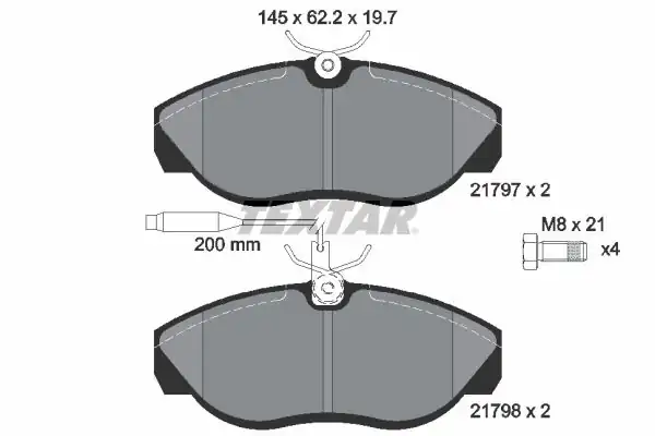 TEXTAR 2179701 | Fren Balatası Boxer Jumper Ducato 94 Fişli Ön