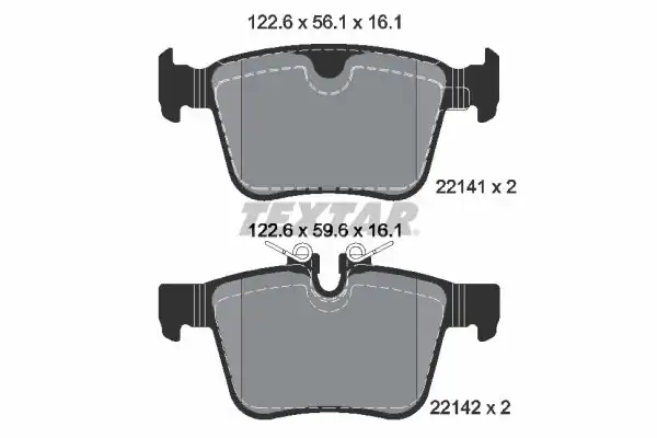 TEXTAR 2214101 | Fren Balatası Arka Land Rover Range Rover Discovery Sport Evoque 2.0 2.0 D 2.2 D 14-