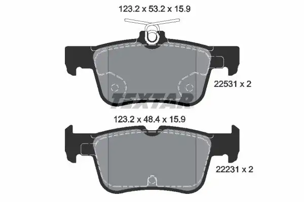 TEXTAR 2253101 | Fren Balatası Ford Mondeo Focus Kuga S Max 18 Arka Galaxy Bm 14