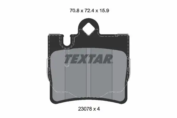TEXTAR 2307801 | Fren Balatası Arka W215 220 Bm 99 02 1661072