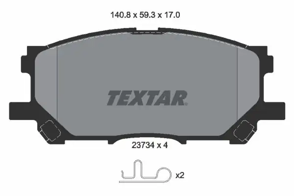 TEXTAR 2373401 | Fren Balatası Ön Rx U3 3 0 24v 3 3 24v 3 5 24v 03 08
