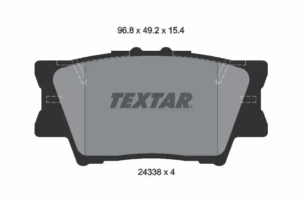 TEXTAR 2433801 | Toyota Rav4 III 2 0 2 2 D4d 2 5 Hybrid 2006 2018 Arka Fren Balatası