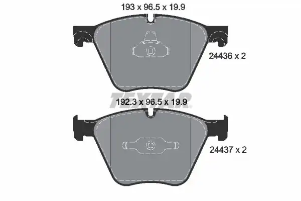 TEXTAR 2443601 | Fren Balatası F-15 / 16 Ön 4.0 / 4.4