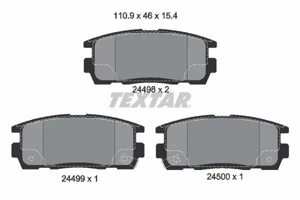 TEXTAR 2449801 | Fren Balatası Opel Antara Chevrolet Captiva Arka