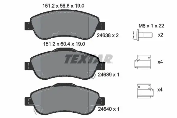 TEXTAR 2463801 | Fren Balatası Cr V 2 0 1 6d 120pc 07 13 Ön