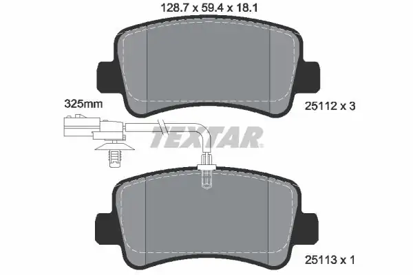 TEXTAR 2511201 | Fren Balatası Arka Master III Movano B Nv400 09 1 Adet