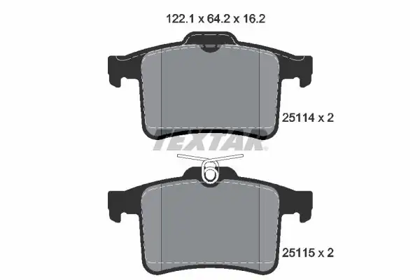 TEXTAR 2511401 | Fren Balatası Arka Jaguar Xf İ X250 Bm 09