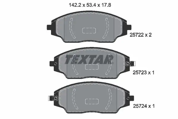 TEXTAR 2572201 | Fren Balatası Chevrolet Aveo T300 11 Ön