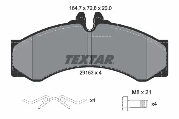TEXTAR 2915301 | Fren Balatası Spr 412 Lt46 Ön Arka