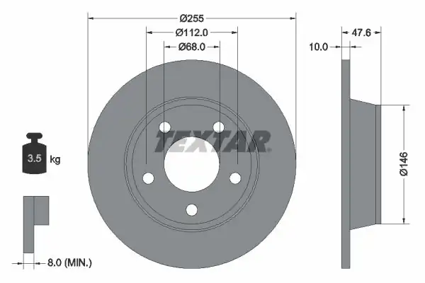 TEXTAR 92117303 | Fren Diski VW A6 2 4 2 7 2 8 3 0 2 5 TDI 2004 2 Adet