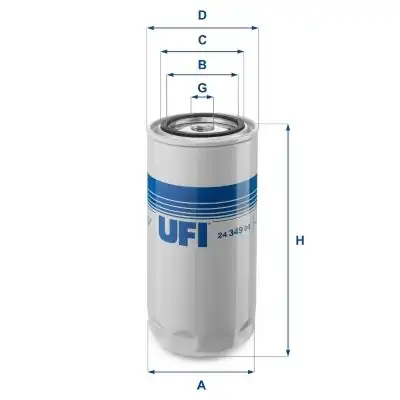 UFI 24-349-00 | Mazot Filtresi Iveco Daf Ford Cargo Karsan Temsa Bmc Belde Fatıh Probus Procity Professional Karsan