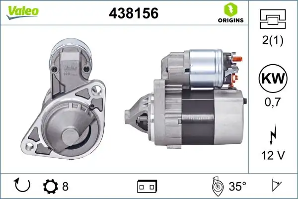 VALEO 438156 | Marş Motoru Kmp Micra K11/K12 1.0-1.4 16V / Note 1.0-1.4 16V