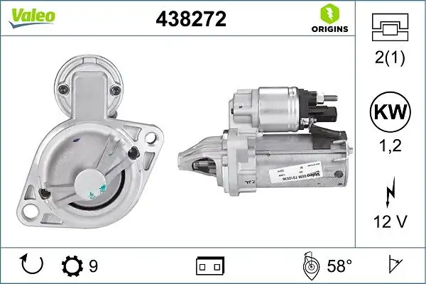 Valeo 438272 Marş Motoru 12v 9 Dış Bmw X1 X3 X5 X6 Z3 Z4 1637993