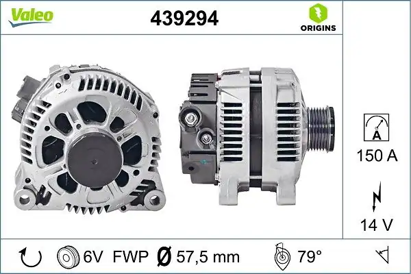 Valeo 439294 Alternatör 12 V 150a Citroen C5 Jumpy Peugeot 407 2 0 Hdi