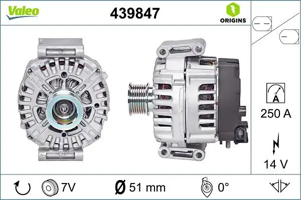 Valeo 439847 Alternatör W463 X Class W222 Sprinter 906 907 910 14v 250a