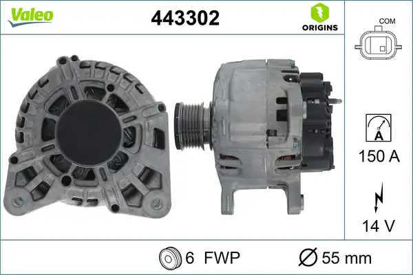 Valeo 443302 Alternatör Kmp 14v 150a Nissan Qashqai J11 1 5 dCi 2011 Pulsar 2014 Renault Kadjar Megane IV Scenic