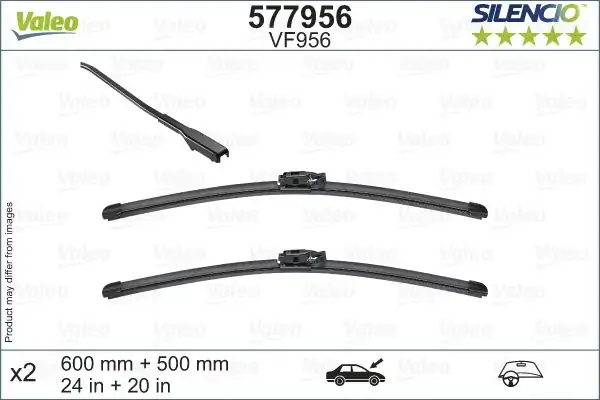 Valeo 577956 Silencio X Trm Flat Blade Vf956 X2 600 500 mm Bmw X2 11 17