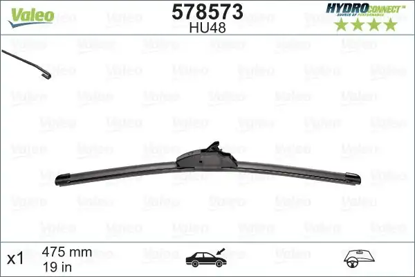 VALEO 578573 | Silecek Süpürgesı Ön 475 mm Universal Bm 00-
