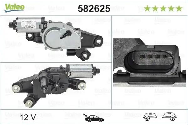 Valeo 582625 Silecek Motoru Arka Volkswagen Scirocco