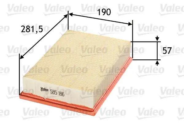 Valeo 585186 Hava Filtresi Ford Focus C-Max 1 6 Benzinli 04 Volvo S40 V50 C30 05 07 B4164s3 B4184s11