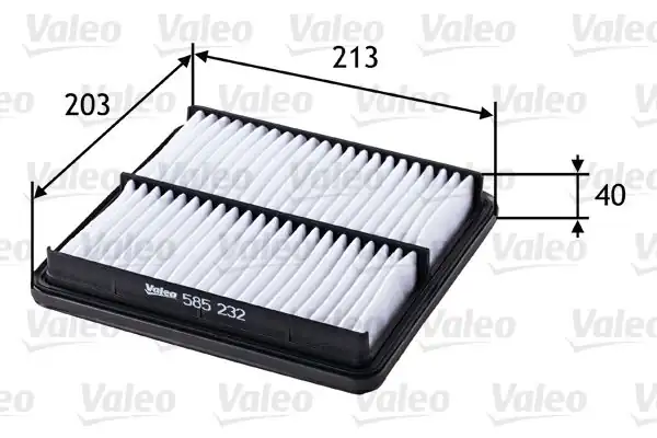 VALEO 585232 | Hava Filtresi (Daewoo Lanos 1.4 1.5 1.6)