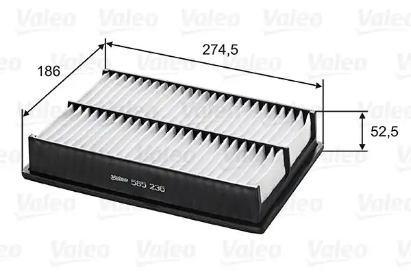 VALEO 585236 | Filtre Hava-(Mazda3 2.0-2.2 03 / Mazda5 1.8-2.0 05 /)
