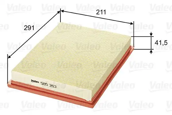 VALEO 585263 | Hava Filtresi (Jeep Grand Cherokee III 3.0 / 2.8 06 / 10)